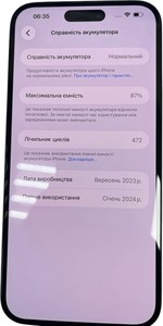 Б/у Мобільний телефон Apple iphone 15 plus 128gb 01-200906527