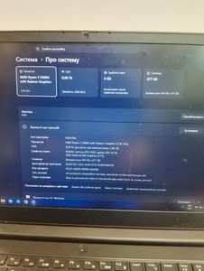 Б/в Ноутбук Lenovo 15/ryzen 5 5600h ddr4/8gb ddr4/hdd *відсутній/ssd 500 gb/geforce rtx3050 4gb 01-201046805
