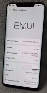 Б/у Мобільний телефон Huawei mate 20 pro 6/128gb 01-201178506