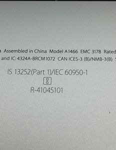 01-200756480: Apple a1466/core i5 1,8 ghz/ram 8gb/ssd 120gb/hd graphics 6000