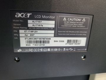 Б/у Монитор Acer al1716f 01-200807820