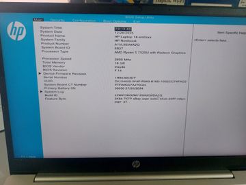 Hp 14/ryzen 5 7520u ddr5/16gb ddr5/hdd *відсутній/ssd 512 gb/*інтегрована