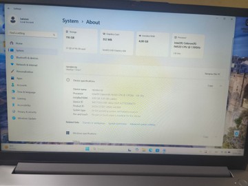 Б/в Ноутбук Lenovo 15/celeron n4120 ddr4/4gb ddr4/hdd *відсутній/ssd 128 gb/*інтегрована 01-200928555