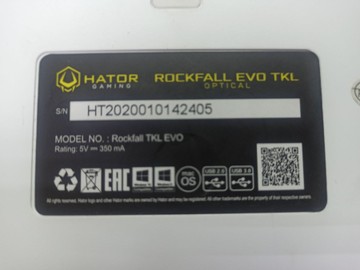 Б/в Клавіатура Hator rockfall evo tkl htk-630 01-200953218