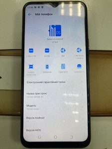 Б/в Мобільний телефон Tecno spark 8 kg6k 4/64gb 01-201177342