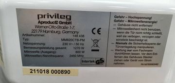 16-000259852: Privileg mm820ctb