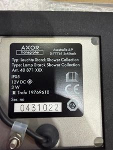 Б/в Світильник Hansgrohe axor starck 40871000+axor starck 40876180 01-200806266