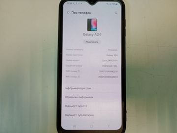 Б/в Мобільний телефон Samsung galaxy a24 sm-a245f 6/128gb 01-200847516