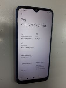 Б/в Мобільний телефон Xiaomi redmi note 8t 4/64gb 01-200902742