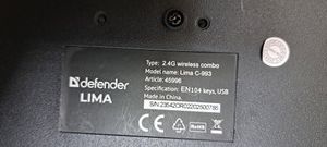 Б/в Бездротові клавіатура+миша Defender lima c-993 01-200929989