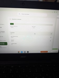 Б/в Ноутбук Acer chromebook 311 11,6"/ mediatek kompario 528/ ram4gb/ ssd128gb 01-200973526