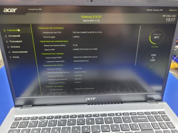 01-200778620: Acer 15/core i3-1315u ddr5/16gb ddr5/hdd *відсутній/ssd 512 gb/*інтегрована;