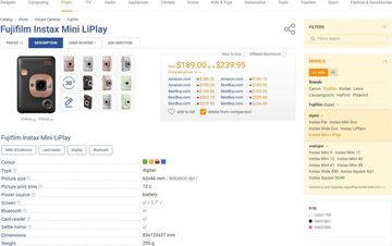 Б/в Фотокамера миттєвого друку Fujifilm instax mini liplay 01-200840740