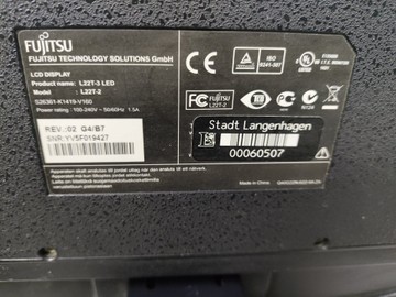 Б/в Монітор Fujitsu l22t-2 01-200930171
