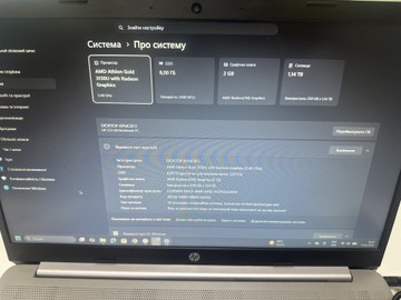 Б/в Ноутбук Hp 15/athlon 3150u ddr4/8gb ddr4/hdd 1000 gb/ssd 256 gb/*інтегрована 01-200975255