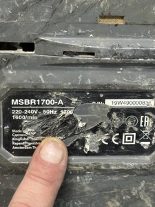 Б/у Отбойный молоток Mac Allister msbr1700-a 01-201002044