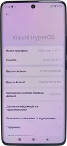 Б/у Мобільний телефон Xiaomi redmi note 15 5g 6/128gb 01-201109025