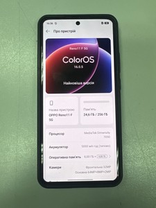 Б/в Мобільний телефон Oppo reno 11f 5g 8/256gb 01-201183550