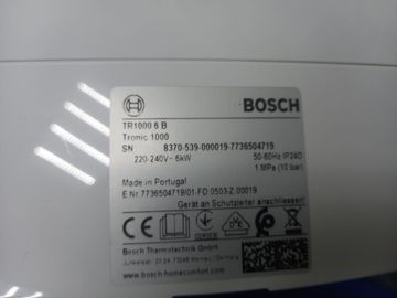 Б/в Водонагрівач електричний проточний Bosch tronic tr1000 6 b 01-200812893