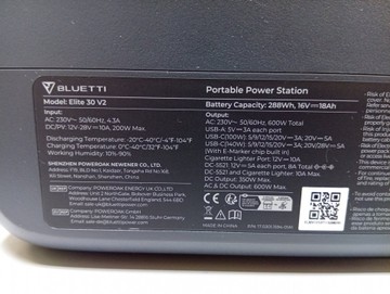 Б/в Зарядна станція Bluetti elite 30 v2 600w 288wh 01-200977135