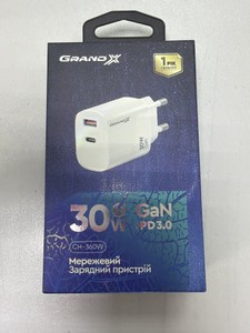 Б/в Мережевий зарядний пристрій Grand-X ch-360w 30w 01-201117034
