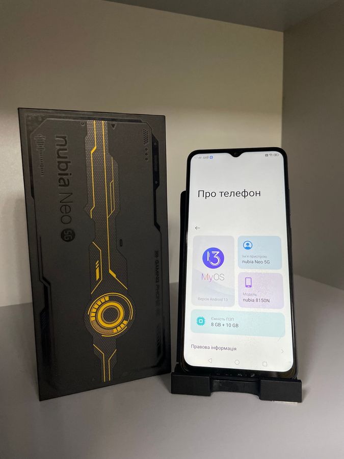 nubia gaming neo 5g 8150n 8/256gb