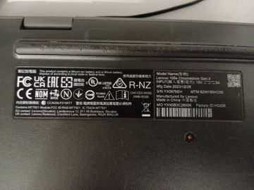 Б/в Ноутбук Lenovo 100e/mediatek kompanio 520/ram4gb/16 gb/інтегрована 01-200861349