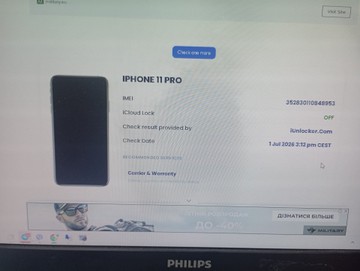 Б/у Мобільний телефон Apple iphone 11 pro 64gb 01-201012222