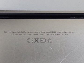 Б/в Ноутбук Apple macbook pro 2019 a2159 13,3" core i5 1,4ghz/ram 8gb/ssd 128gb/intel iris plus graphics 645 01-201052619