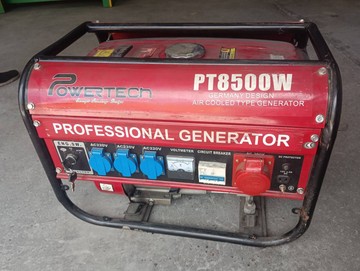 Б/в Бензиновий електрогенератор Powertech pt8500w 01-201080030