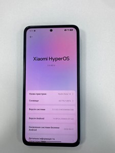 Б/в Мобільний телефон Xiaomi redmi note 14 6/128gb 01-201093343