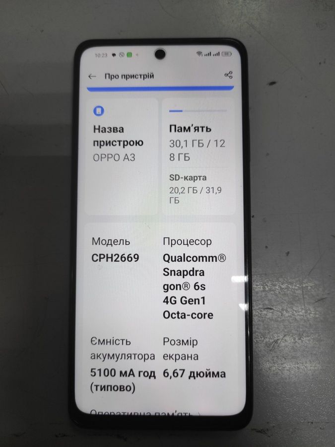 Oppo a3 4g 6/128gb