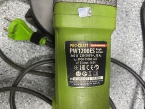 Б/в Кутова шліфмашина Procraft pw-1200 es 01-200809610