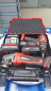 01-200743419: Einhell tp-cd 18/50 li-i bl + te-ag 18/125-2 li + 2акб 2.0ah + 1акб 4.0ah + зп