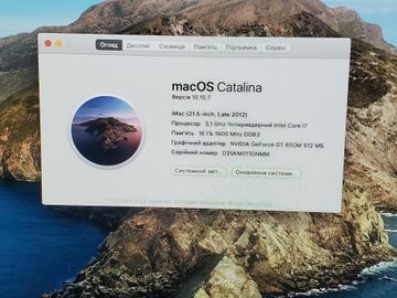 Б/у Моноблок Apple imac 21.5'/a1418/core i7 3.1ghz/ram16gb/hdd1tb/geforse gt 650m 01-200632116