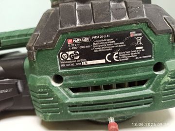 Б/в Кутова шліфмашина Parkside pwsa 20 li f4 01-200803394