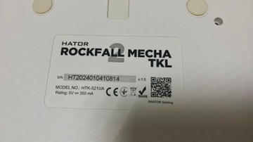 Б/у Клавиатура Hator rockfall 2 mecha tkl 01-200930863