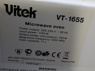 Б/у Печь микроволновая Vitek vt-1655 01-200992318