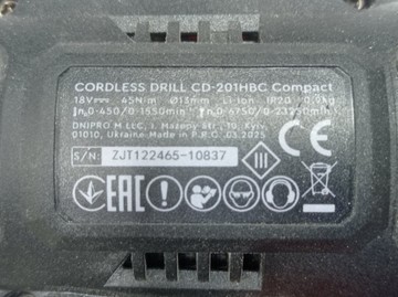 Б/в Набір інструментів Dnipro-M dhr-200 / cd-201hbc compact / 1акб 4ah / зп 01-201120485