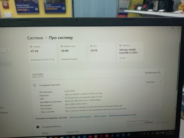 01-200757846: Acer 15/core i3-1215u ddr5/12gb ddr5/hdd *відсутній/ssd 512 gb/*інтегрована