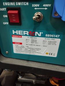 Б/в Генератор Heron 17hp 8,2kw/6,5kw 01-200832810