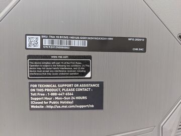 Б/у Ноутбук Msi 15/core i5-13420h ddr5/16gb ddr5/hdd *відсутній/ssd 500 gb/geforce rtx4050 6gb 01-200831402