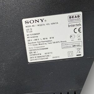 Б/в Телевізор Sony kdl-40r473a 01-200902027