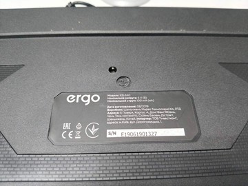Б/у Клавиатура Ergo kb-640 01-200948970