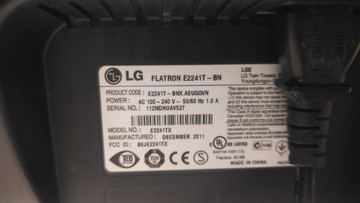 Б/в Монітор Lg flatron e2241t-bn 01-200986415
