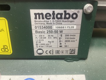 Б/в Компресор Metabo basic 250-50 w 01-201035421