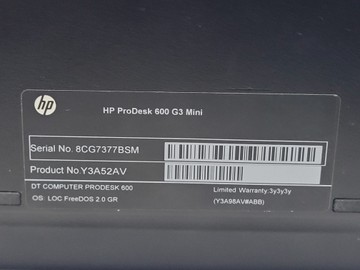 Б/в Системний блок Пк intel core i3-7300t/ram 8 gb/hdd 500 gb/ssd відсутній/інтегрована 01-201185153