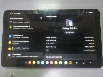 Б/в Планшет Samsung galaxy tab a9+ 8/128gb 5g 01-200543755