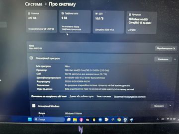 01-200790661: Acer 15/core i5-13420h ddr5/16gb ddr5/ssd 480 gb/geforce rtx3050 6gb