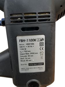 Б/в Перфоратор Ferm fbh-1100k 01-200844889